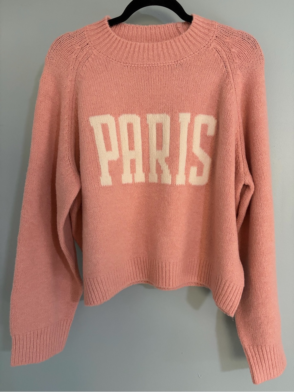 NWT - MIOU MUSE Blush Pink 'PARIS' Sweater size M